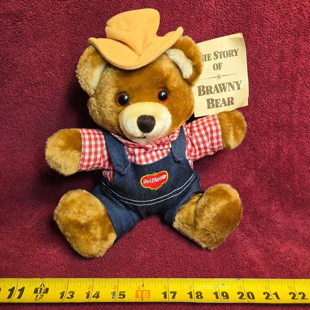 Vintage 1985 Dakin Del Monte Country Yumkins Brawny Bear Plush Toy